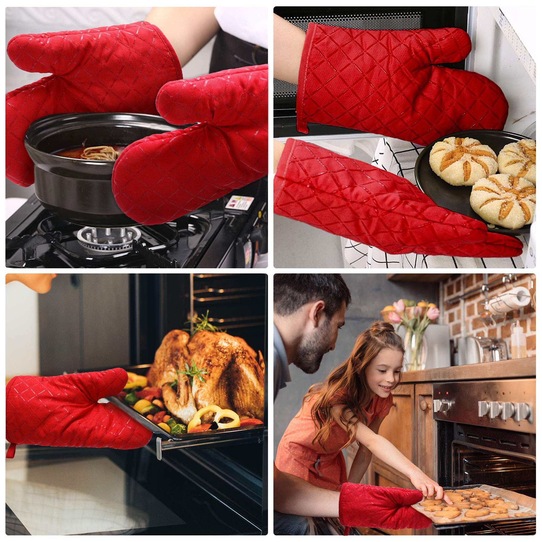 Set Di 6 Presine Grigie Resistenti Al Calore - Silicone Antiscivolo Ideale Per Cucinare E Per Microonde 98957375