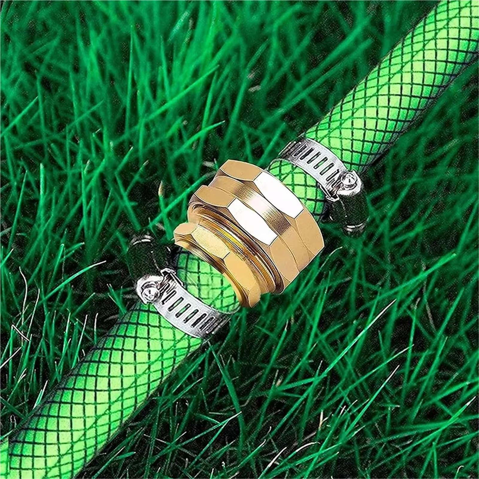 4 set di connettori for riparazione tubo da giardino con morsetti, adatti for raccordi for tubi da giardino da 3/4" o 5/8"