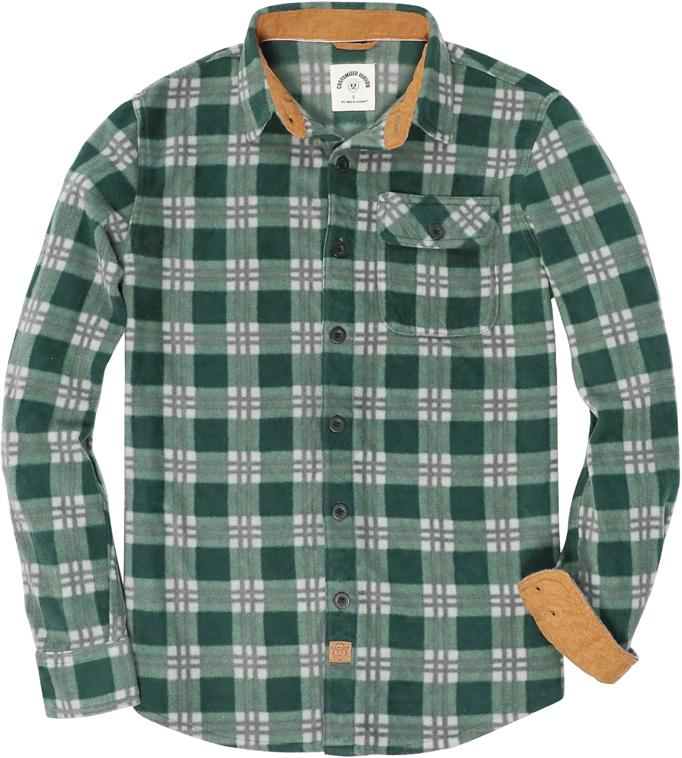 Fleece White Green 18