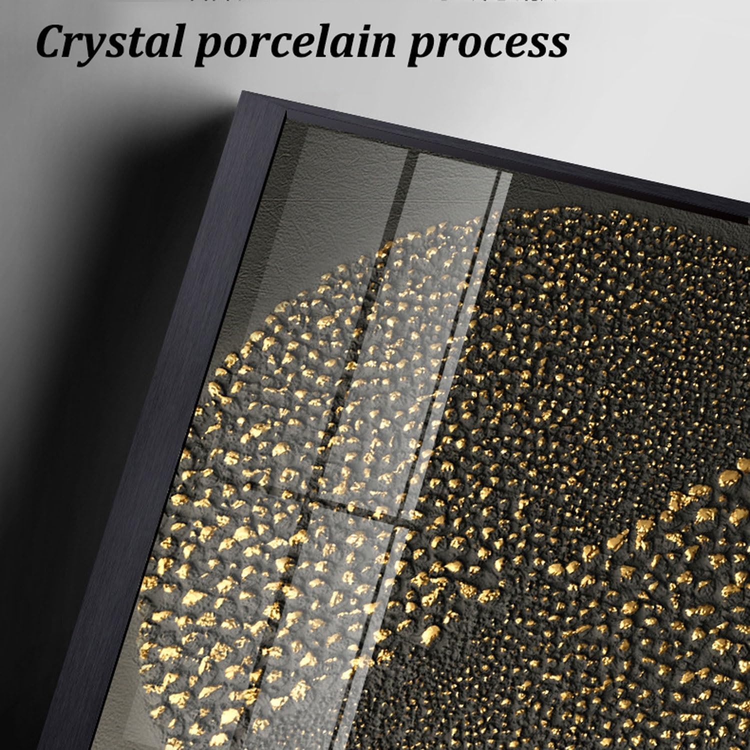 大型フレームのモダンラグジュアリーウォールアート、クリスタル磁器