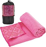 Yuilgdo Non-Slip Hot Yoga Mat Towel with Grip Dots - Super Absorbent Microfiber 72x24 Inch for Pilates, Fitness & Workouts