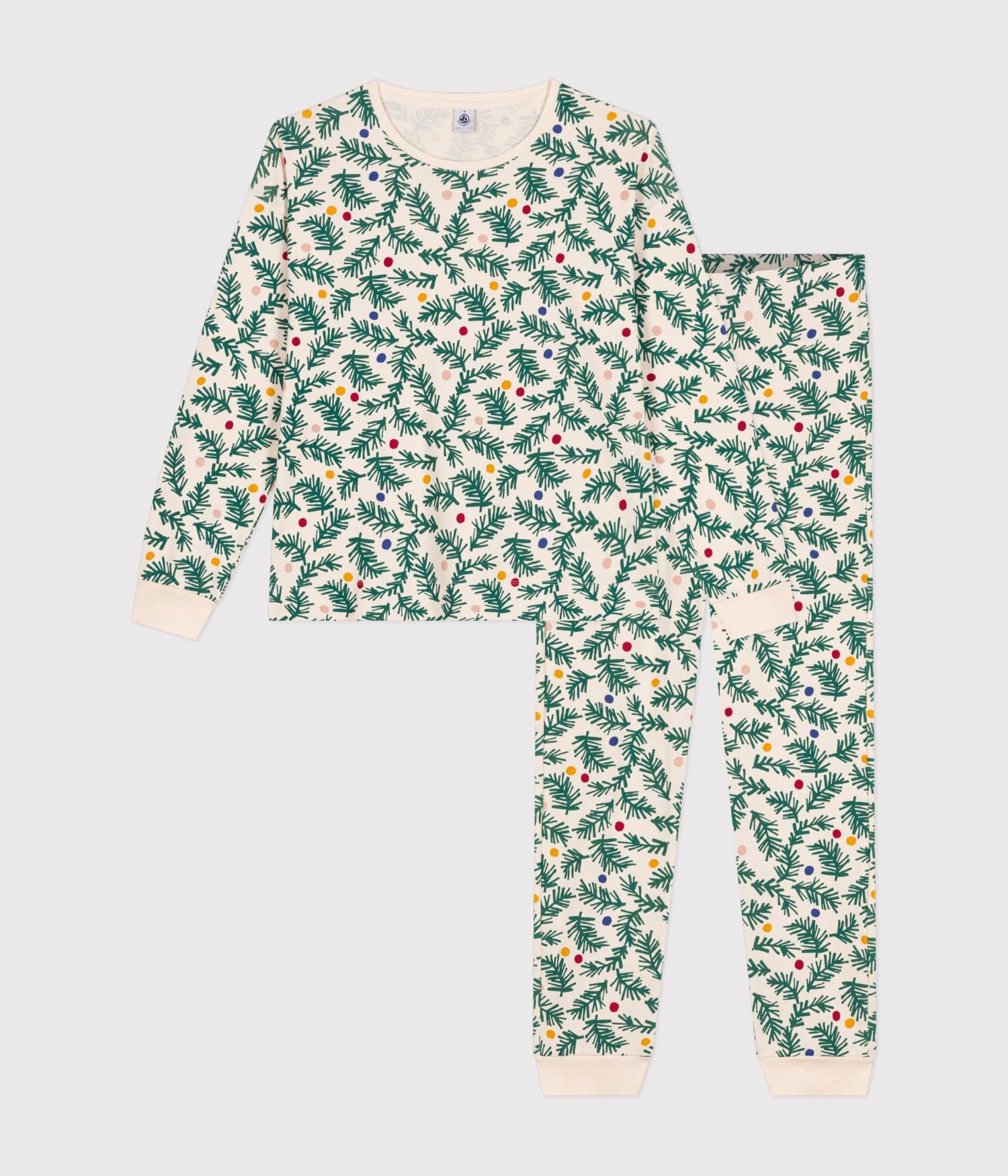 Petit Bateau Piżama damska z długim rękawem Avalan/Multico L, Avalane/Multico, L