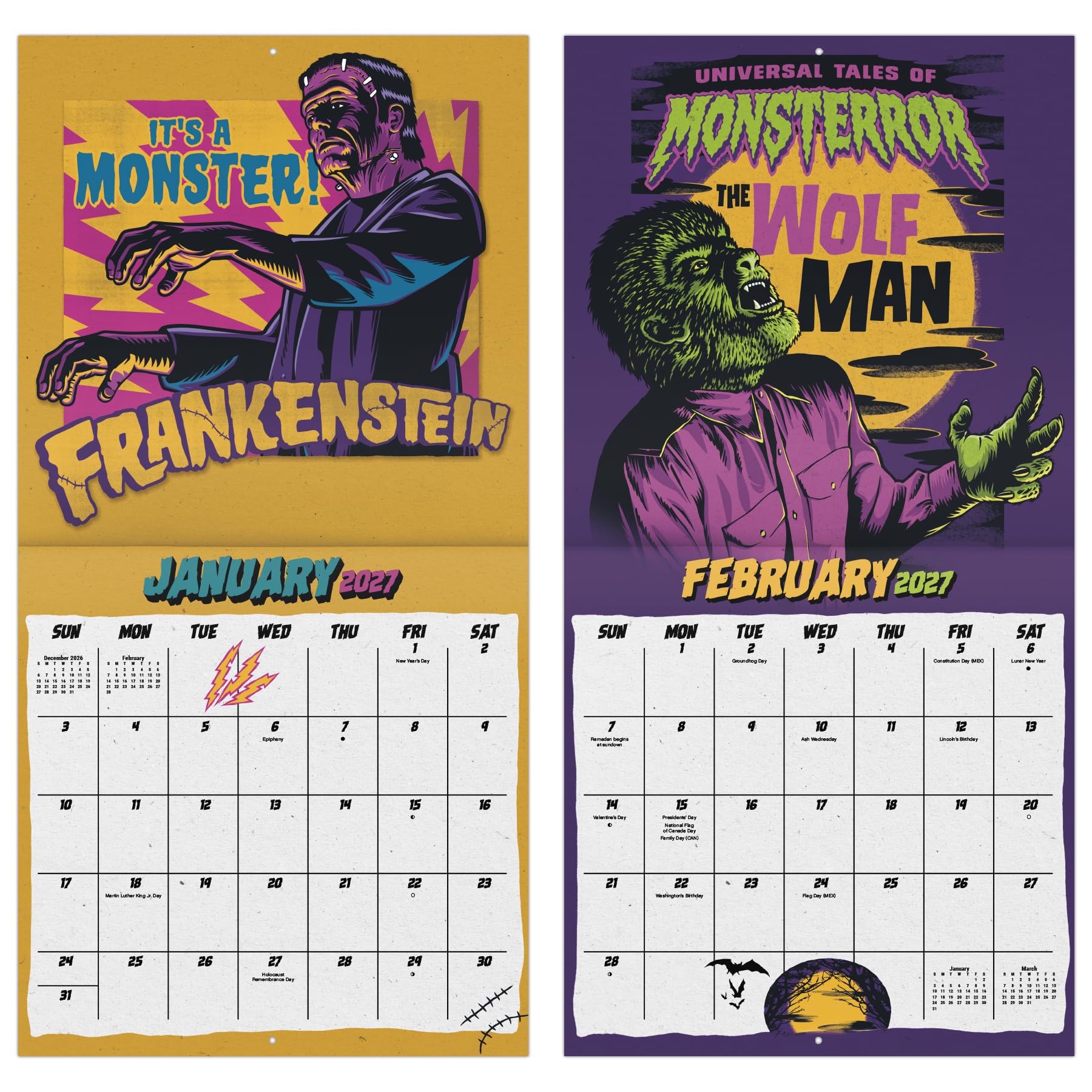 2027 Universal Monsters Wall Calendar