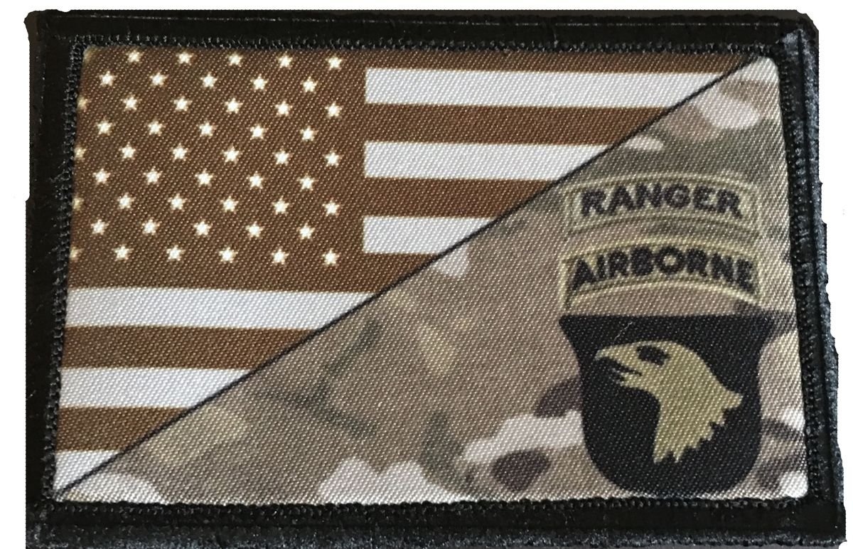 Amazon.com: RedheadedTshirts - Airborne Ranger Multicam USA Flag