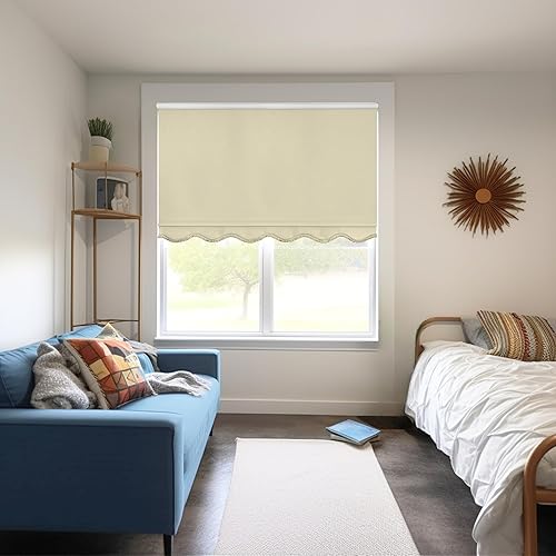 Miniatura 4 de CHICOLOGY Persianas enrollables opacas personalizadas, sin cordón, para el hogar, tratamientos de ventana, persianas de puerta, persianas opacas,