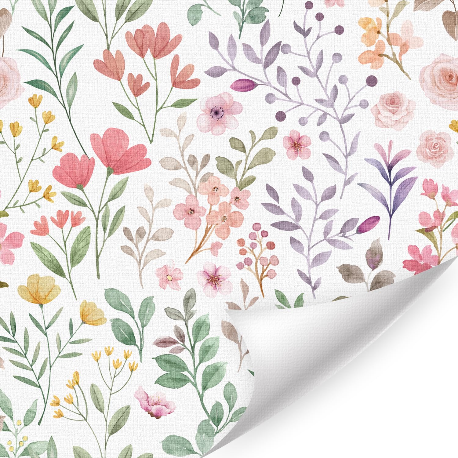 Papel de pared de contacto removible floral para crear un ambiente bohemio relajante en el hogar