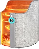 Vista 1 de Under Desk Heater for Office & Home, Quiet Electric Foot/Leg Warmer with Heated Floor Mat, Personal Electric Panel Space Heater with Thermostat &