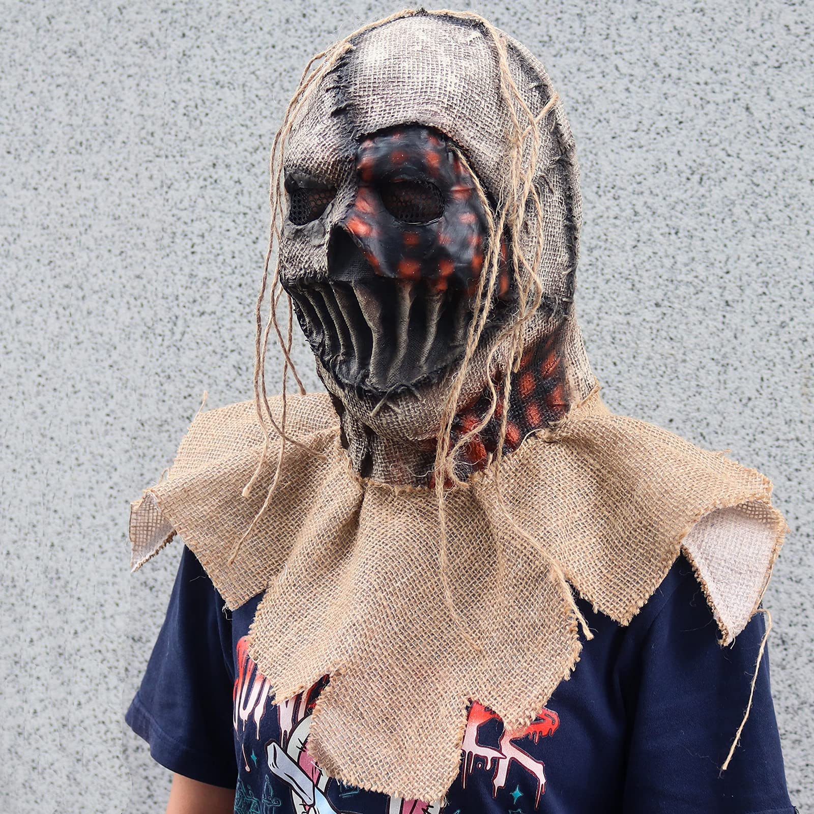 Infinity Gauntlet Scarecrow Clown Zombie Horror Full Head Latex Burlap Mask Creepy Evil Ugly Demon Realistic Scary Halloween Cosplay Mask Costume Pops for Adult - Image 3