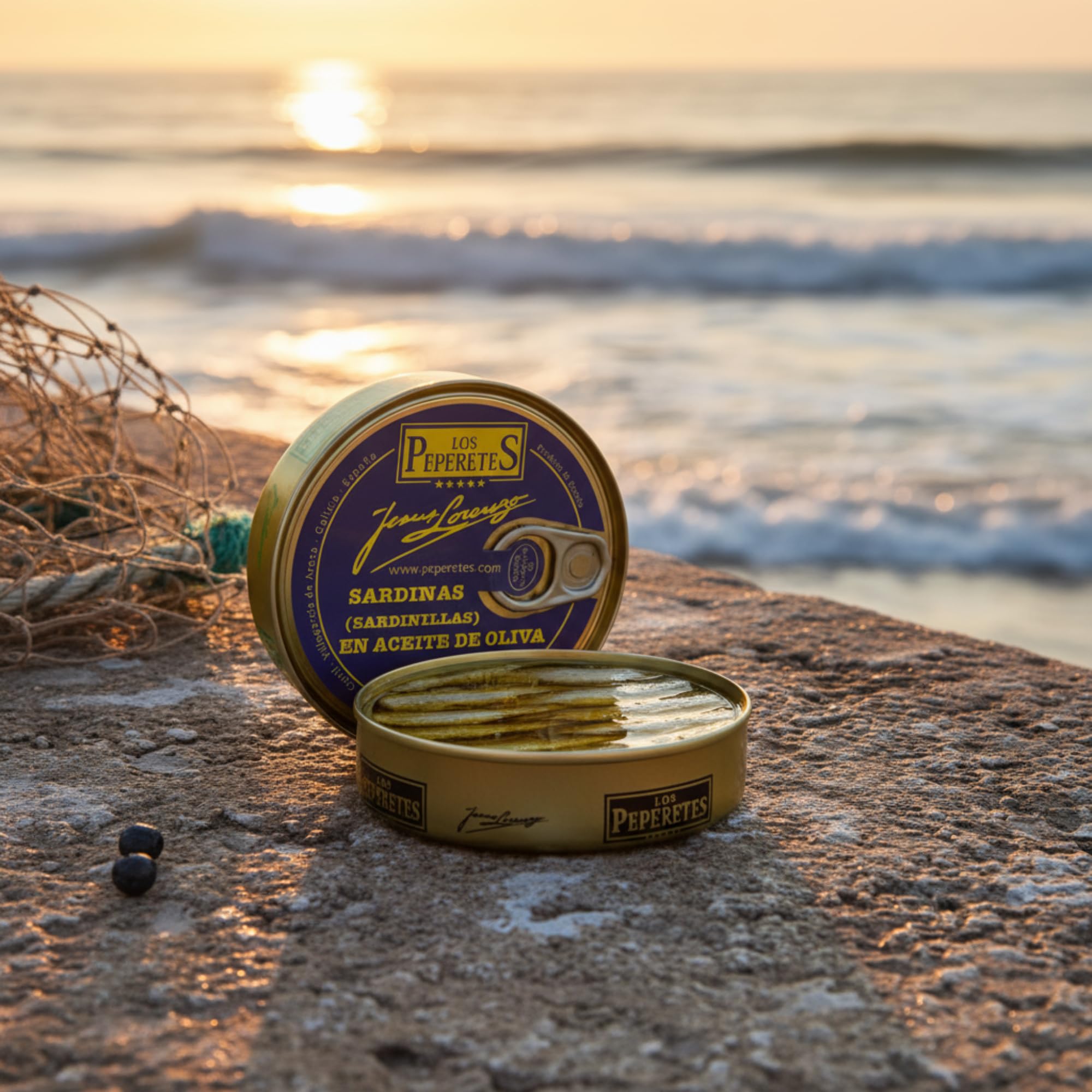 LOS PEPERETES Sardinillas Galiziane in Olio d’Oliva Extravergine 120 g | Piccole Sardine Gourmet | Conserva Artigianale Premium | Pesce Azzurro delle Rías Gallegas