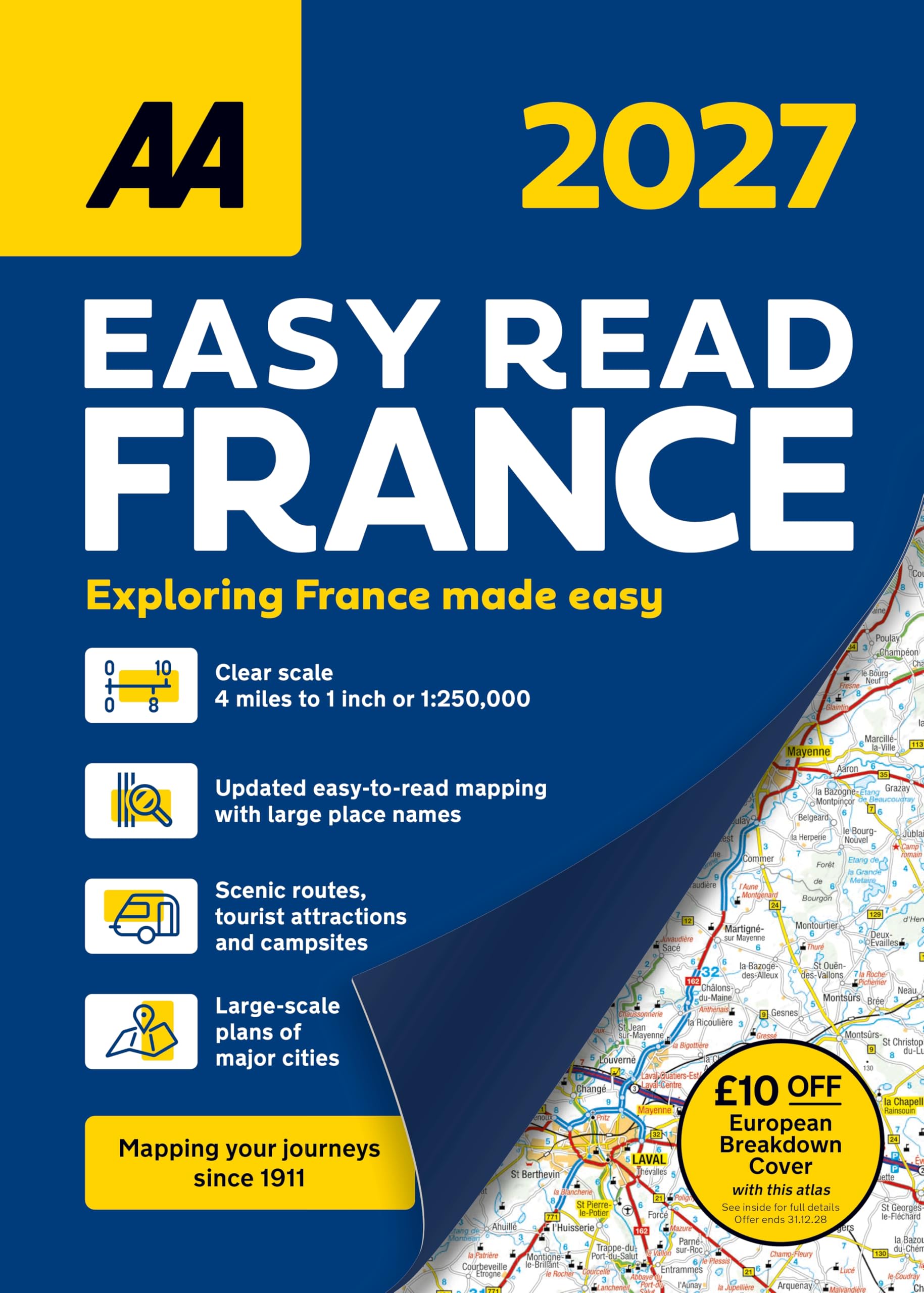 AA Easy Read Atlas France 2027 - 9780749584580