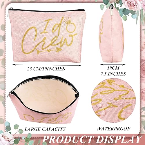 Miniatura 10 de 11 bolsas de maquillaje de boda, bolsa de cosméticos para despedida de soltera, bolsas de lona para maquillaje, propuesta de dama de honor, regalos