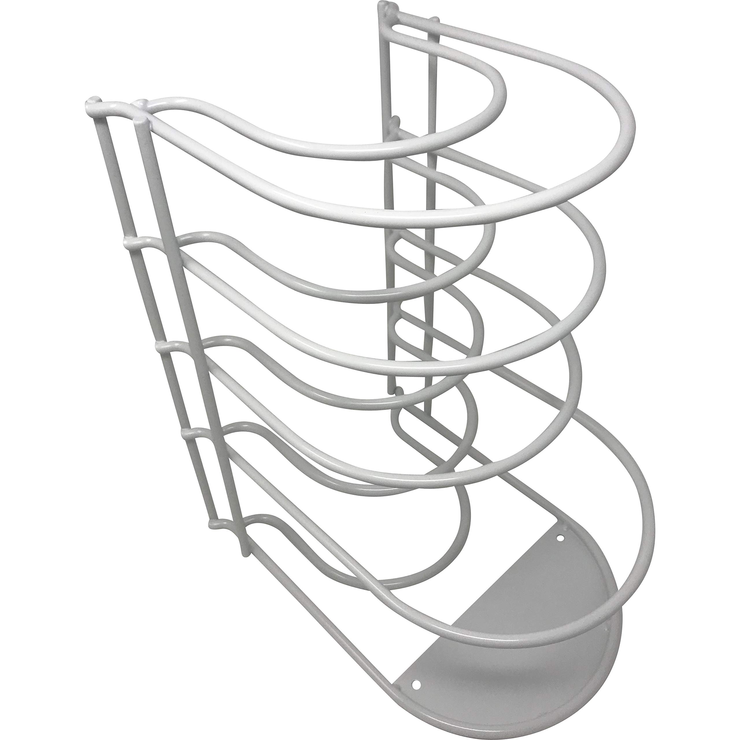 Extreme MattersHeavy-Duty Pots and Pans Organizer | 5-Tier Cookware & Lid Storage Rack | Free-Standing or Wall-Mount | Kitchen Organizer for Cast Iron Skillets, Pots, Frying Pans, Lids | White