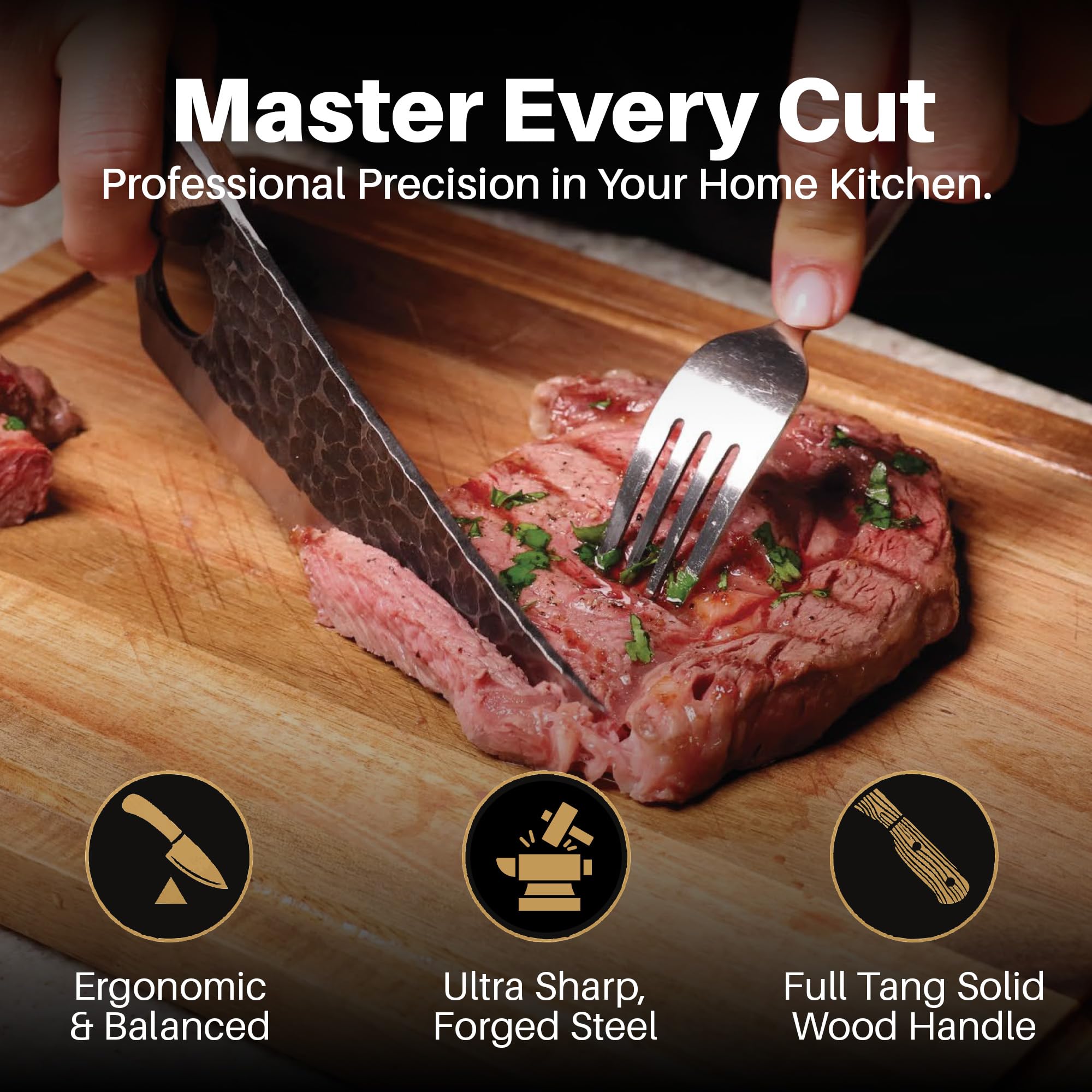 Spark Innovators Takanji Edge Chef's Knife, Ultra Sharp, Forged Steel — Amazon image 2