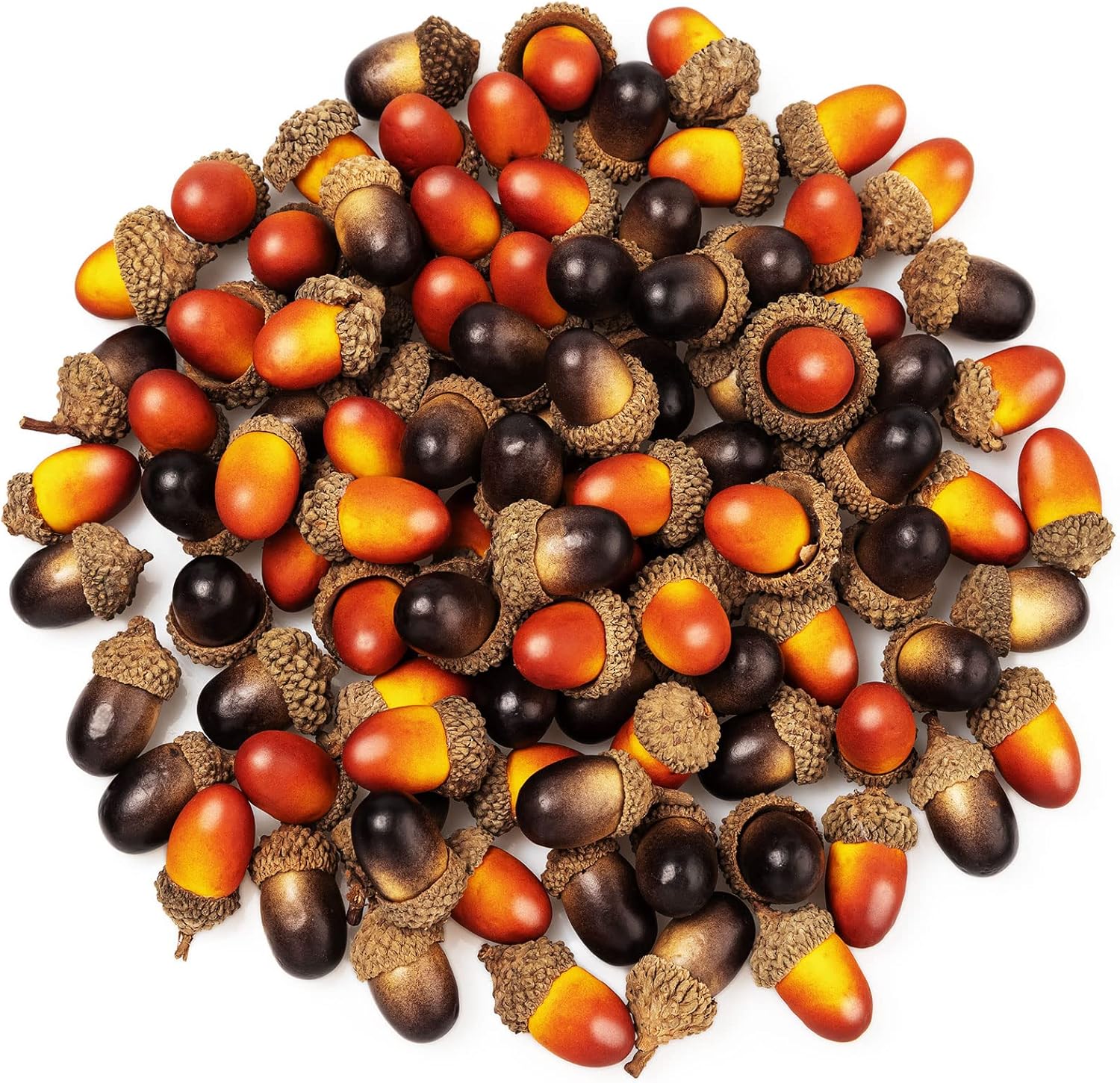 Noverlife 100PCS Mini Artificial Acorns, Small Fake Acorns