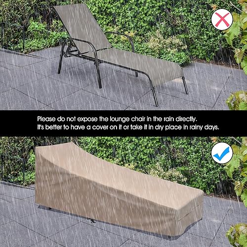 Miniatura 5 de Tangkula Tumbona para patio, tumbona reclinable para exteriores con respaldo ajustable, silla reclinable con marco de acero resistente, adecuada