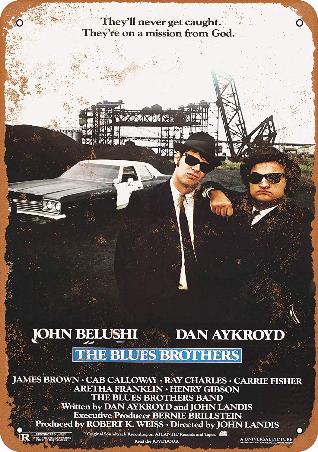 Biopracess Metalpostera74519 The Blues Brothers Vintage Tin Metal Sign Sign 8X12 Inches