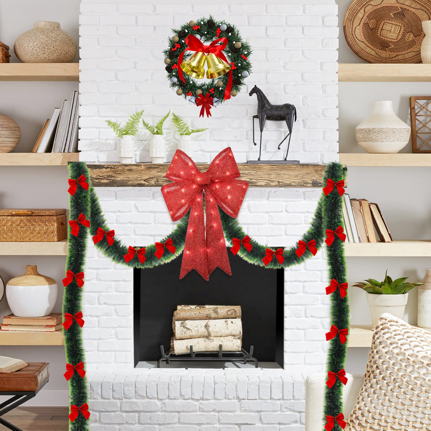 Guirlande De Noël,Guirlande Sapin Artificiel Avec 30 Leds Lumineuse