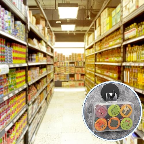 Miniatura 6 de Blulu 1500 Piezas Etiquetas Colgantes Transparentes con Ranura Agujero Pestañas Colgantes Autoadhesivas Etiquetas Colgantes Transparentes Plásticas