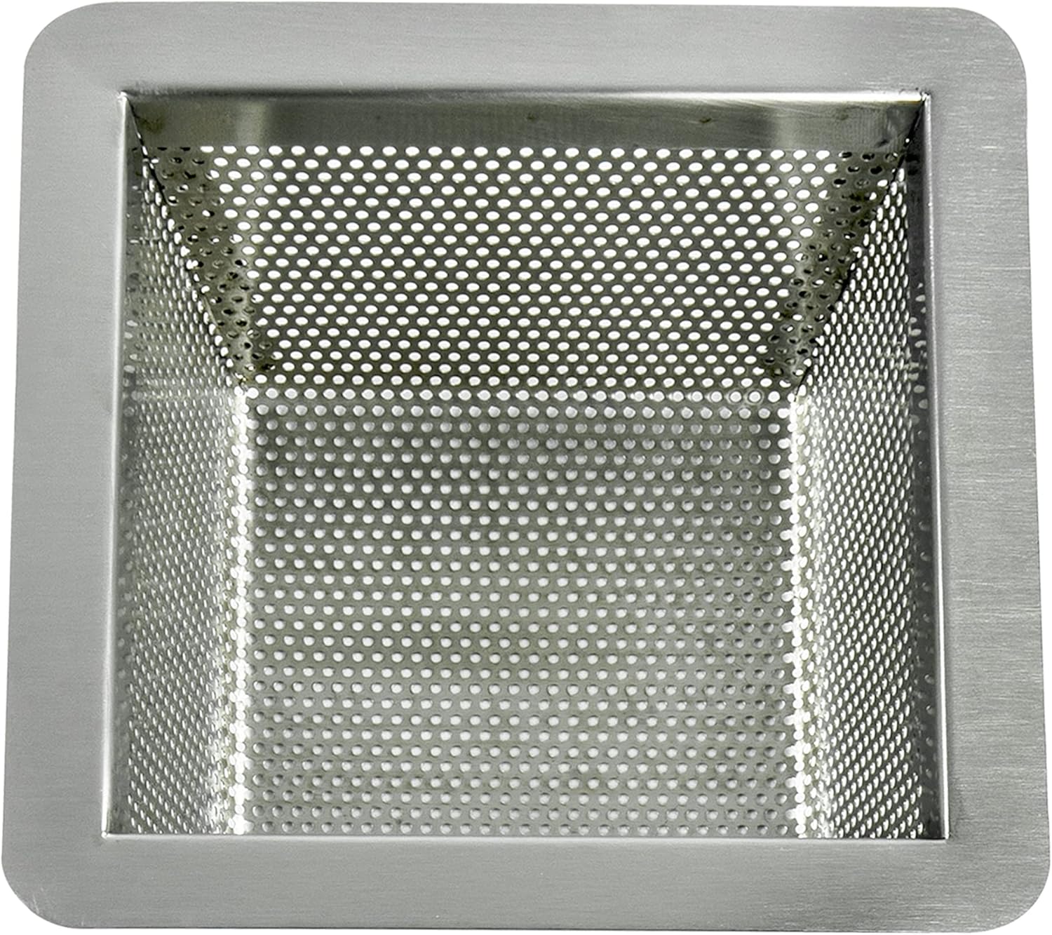 GSW FS-BSI Drop-in Stainless Steel Floor Sink Basket, 8-½” x 8-½” x 3"- Perfect for Restaurant, Bar, Buffet