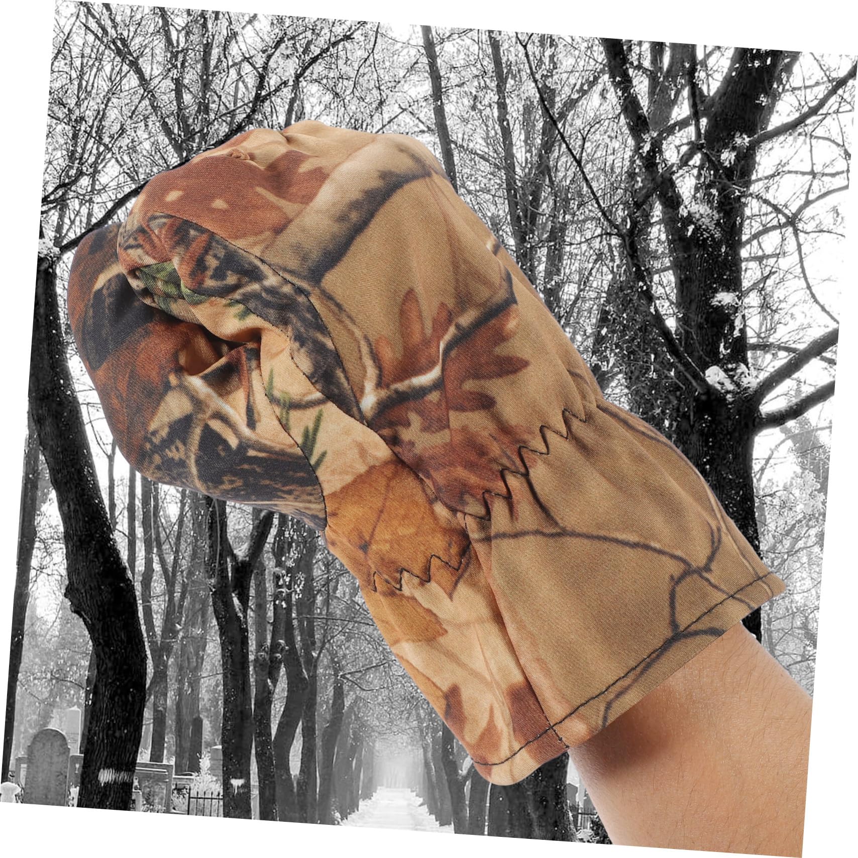 GANAZONO Guantes Forro Polar de Camuflaje Impermeables para Caza Dedos Completos Cálido y Resistentes al Viento para Actividades al Aire Libre y Esquí