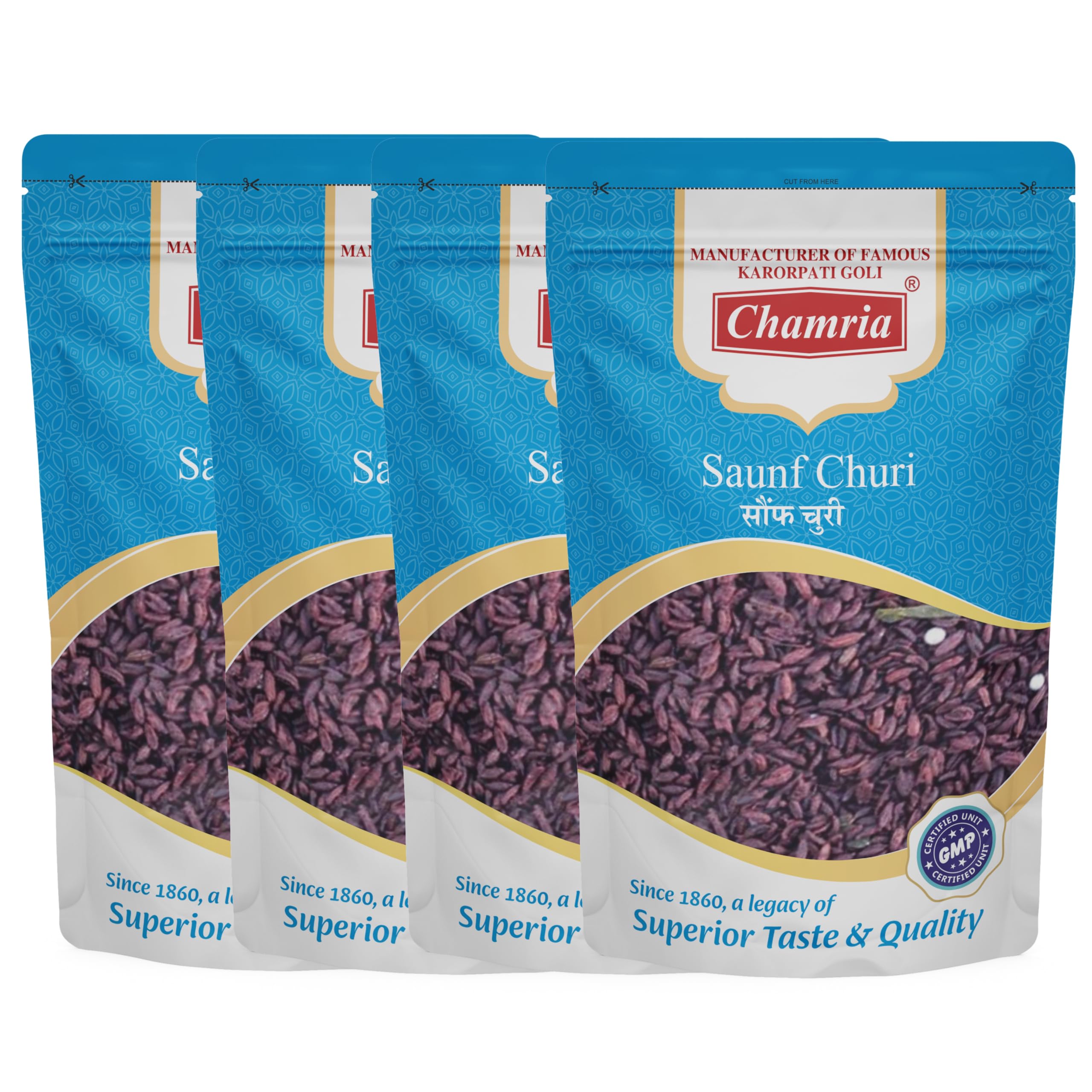 CHAMRIA Saunf Churi Mouth Freshener Mukhwas 120 Gm Pouch Pack of 4 (B0D5MLDZGS) Amazon Price History, Amazon Price Tracker
