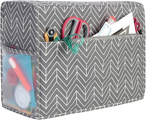 Miniatura 10 de Yarwo Cubierta antipolvo para máquina de coser con asa superior y bolsillos, compatible con Brother, Singer y la mayoría de máquinas de coser