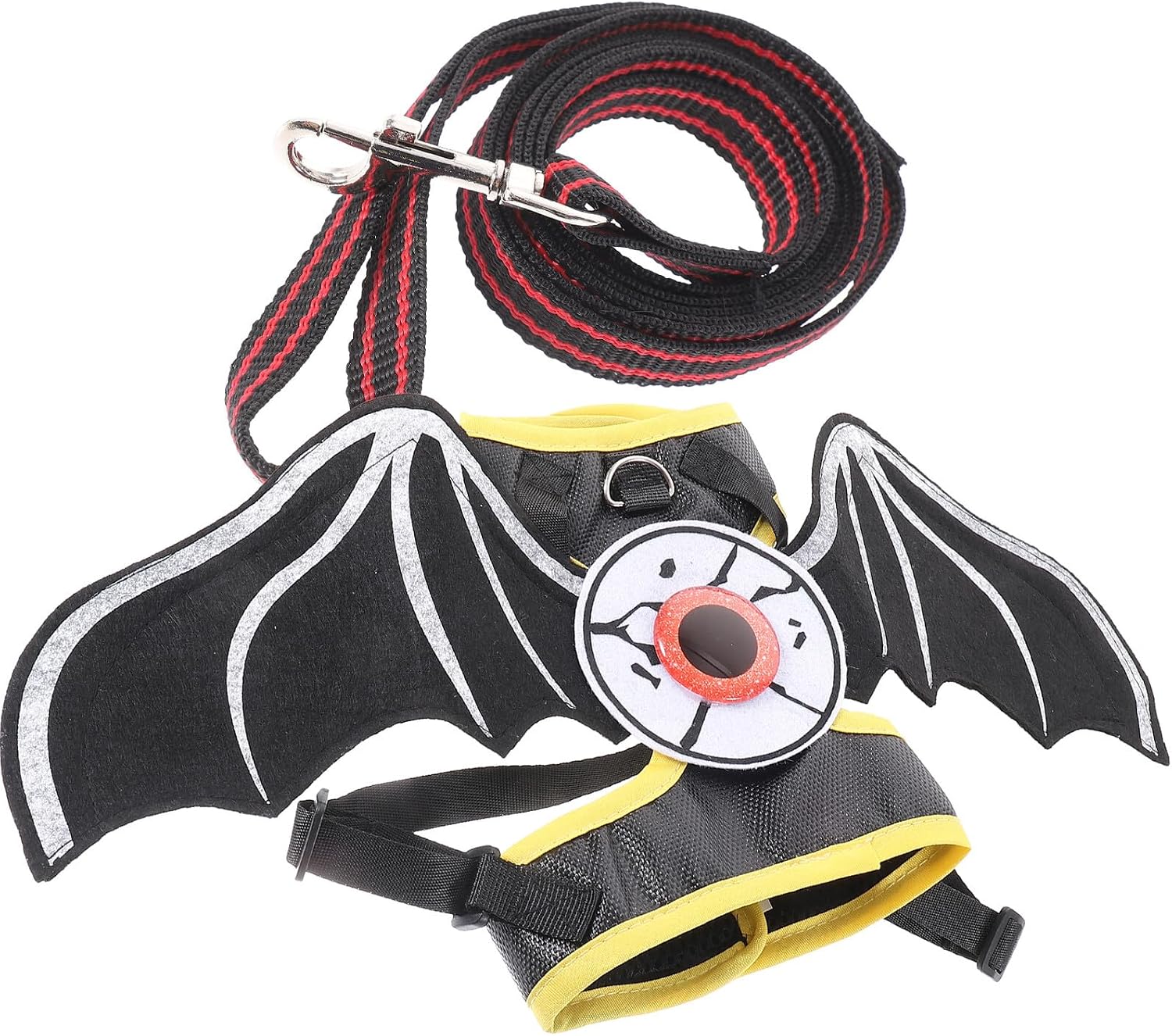 Toddmomy Cat Harness Leash Set Small Winged Eyes Halloween Decorative Cat Vest Harness with Leash Lightweight Adjustable and Animals