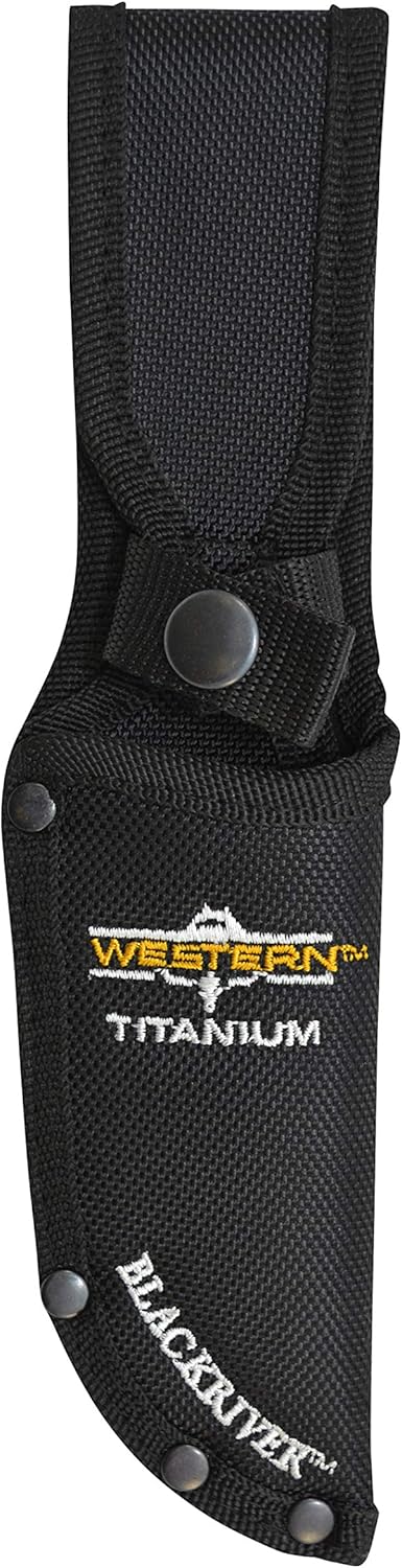 CAMILLUS Western Black River / 9" Overall / 3.75" Drop Point Blade / 420SS / Black Rubberized Handle/Full Tang/Lanyard Hole/Nylon Sheath