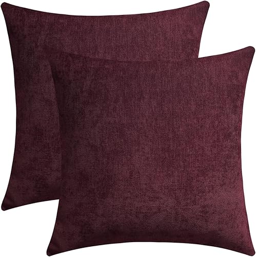 Miniatura 1 de Juego de 2 fundas de cojín cuadradas de felpilla acogedoras y suaves, decorativas, para sofá, sala de estar, decoración de sofá, 18 x 18 pulgadas