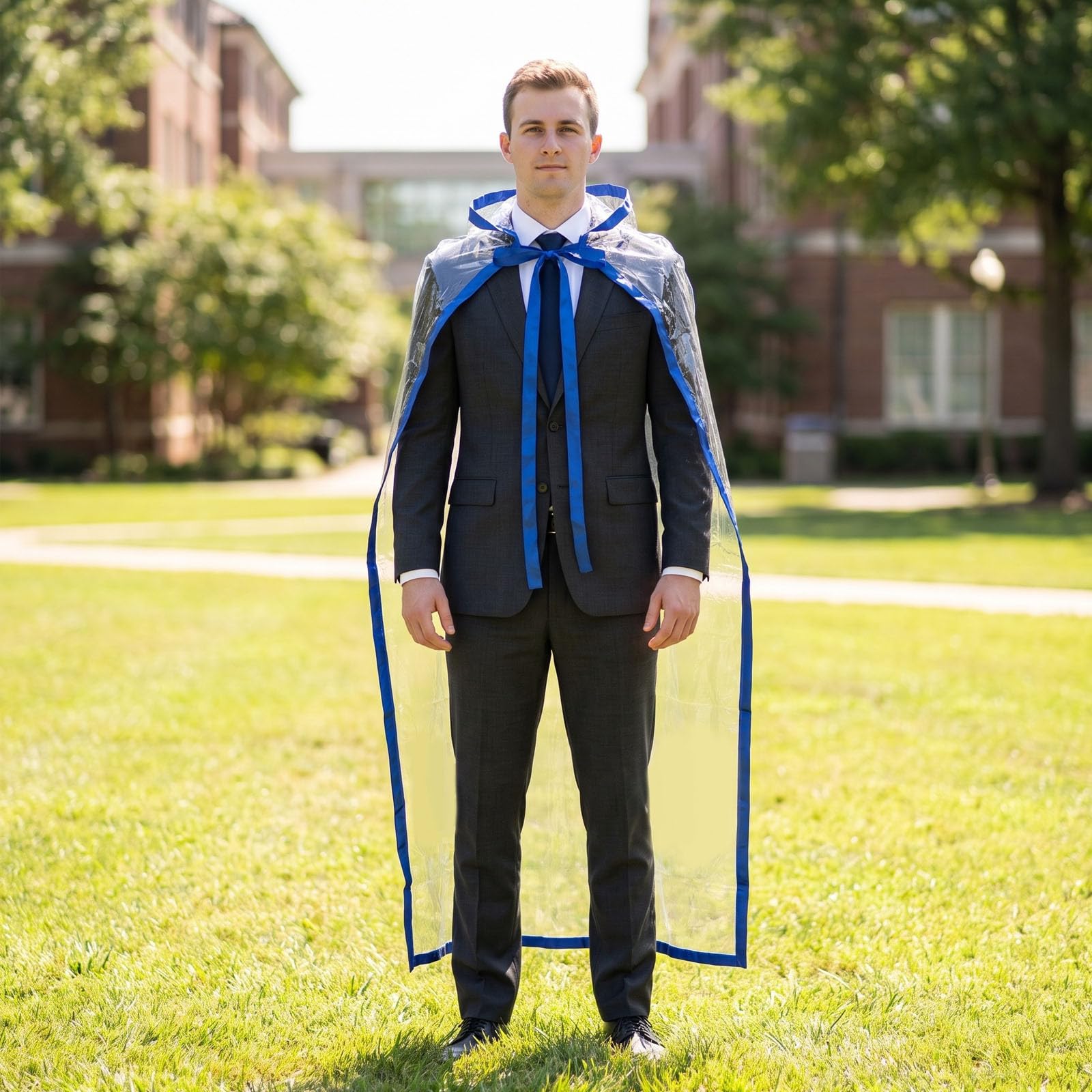 Abschlussgeld Schärpe Blau aus Kunststoff für Graduierte und