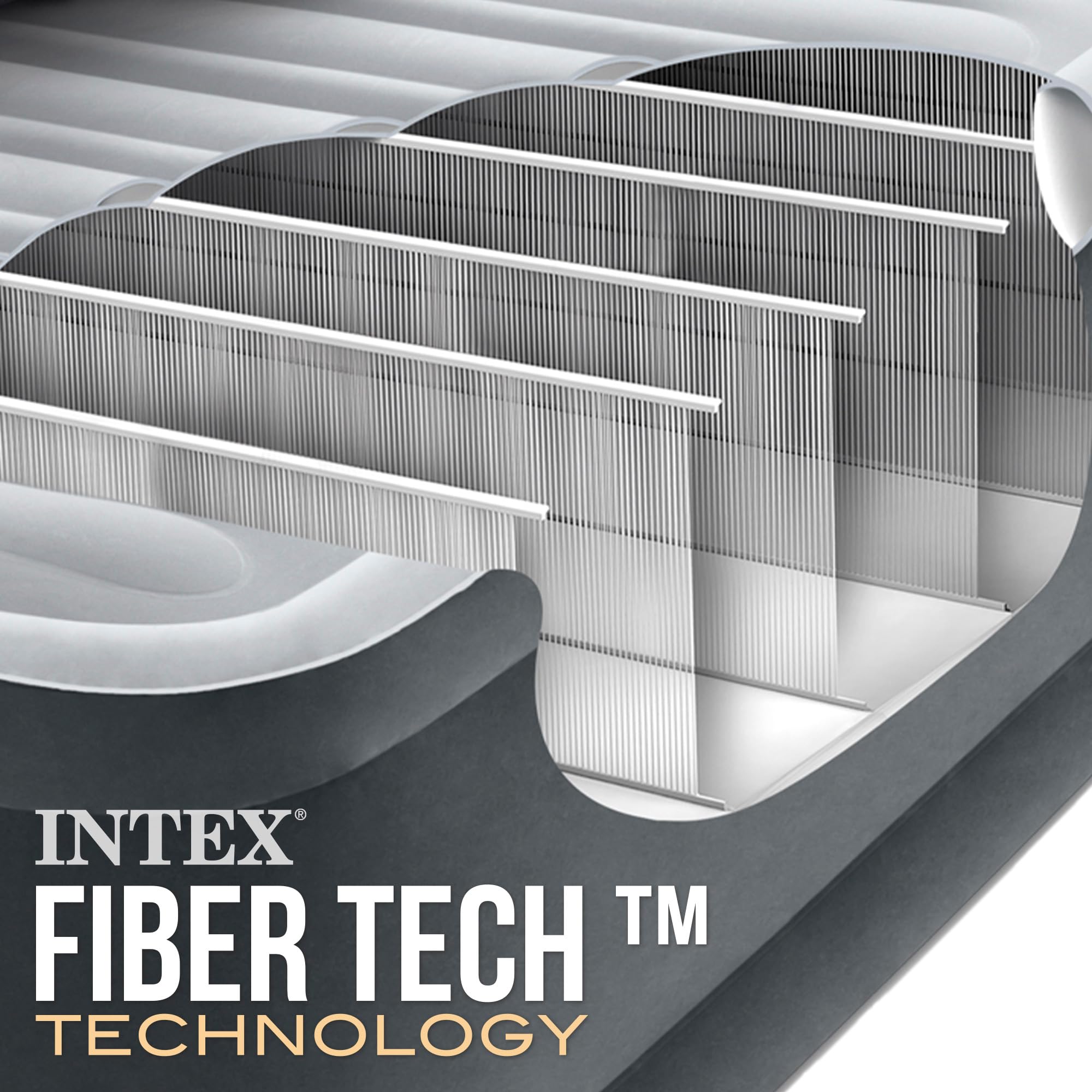 Intex Queen Comfort Plush łóżko dmuchane z Fiber-Tech RP, wymiary po nadmuchaniu: 152 cm x 203 cm x 46 cm (64414ND)