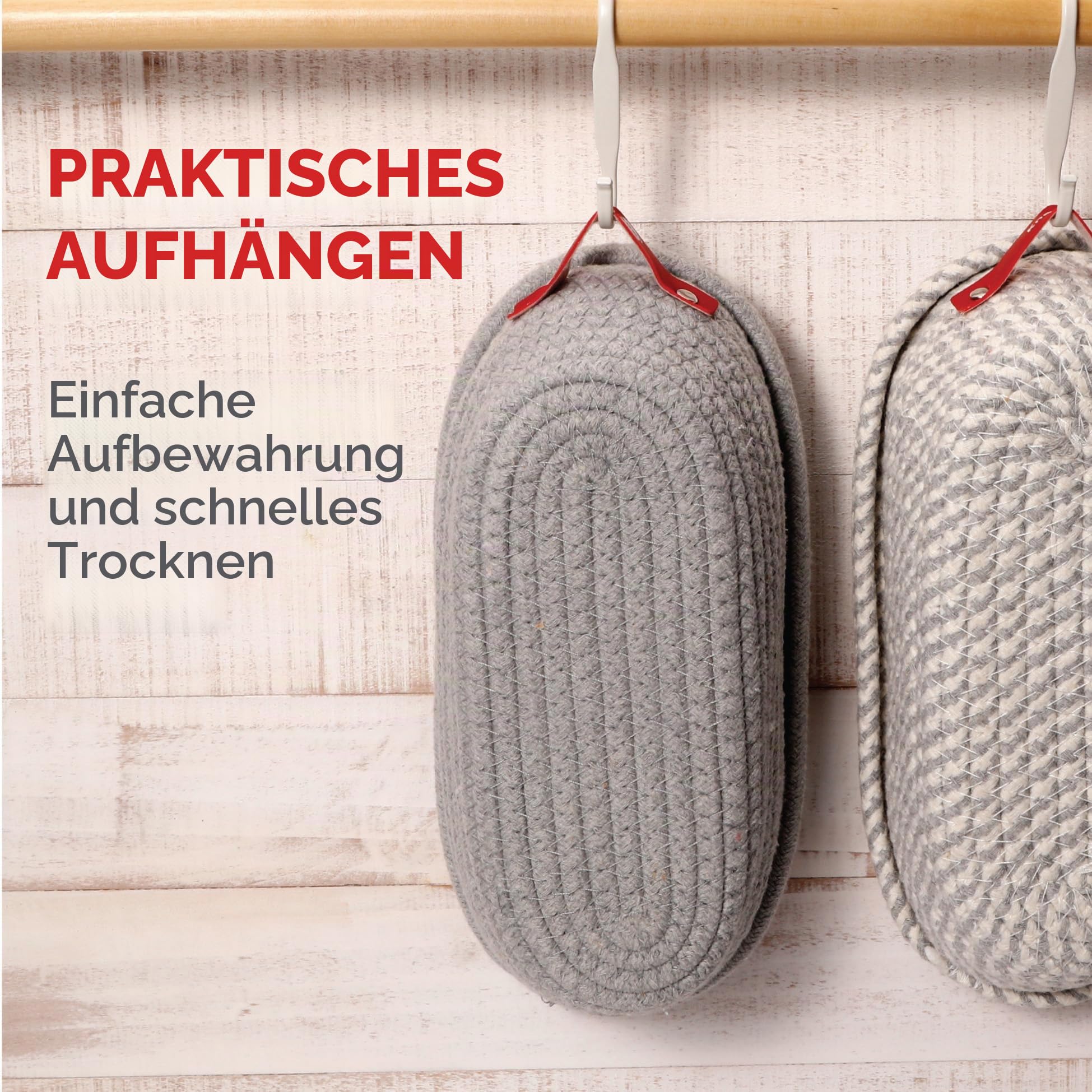 KneadAce Banneton Brotgärkorb-Set aus Baumwollseil, 2 x ovaler Brotkorb mit Einlagen und Abdeckungen für handwerkliches Brotbacken, Sauerteigbrot Backzubehör