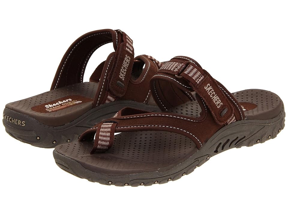 

SKECHERS Reggae - Rasta (Chocolate Suede/ Beige Trim) Women's Sandals