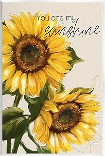 Stupell Industries You Are My Sunshine Vivid Sunflower Blossoms Wood Wall Art, Design By Conrad Knutsen