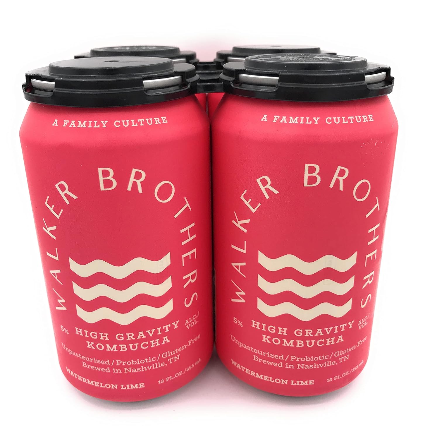 WALKER BROTHERS Watermelon Lime Hard Kombucha 4Pk Cans, 12