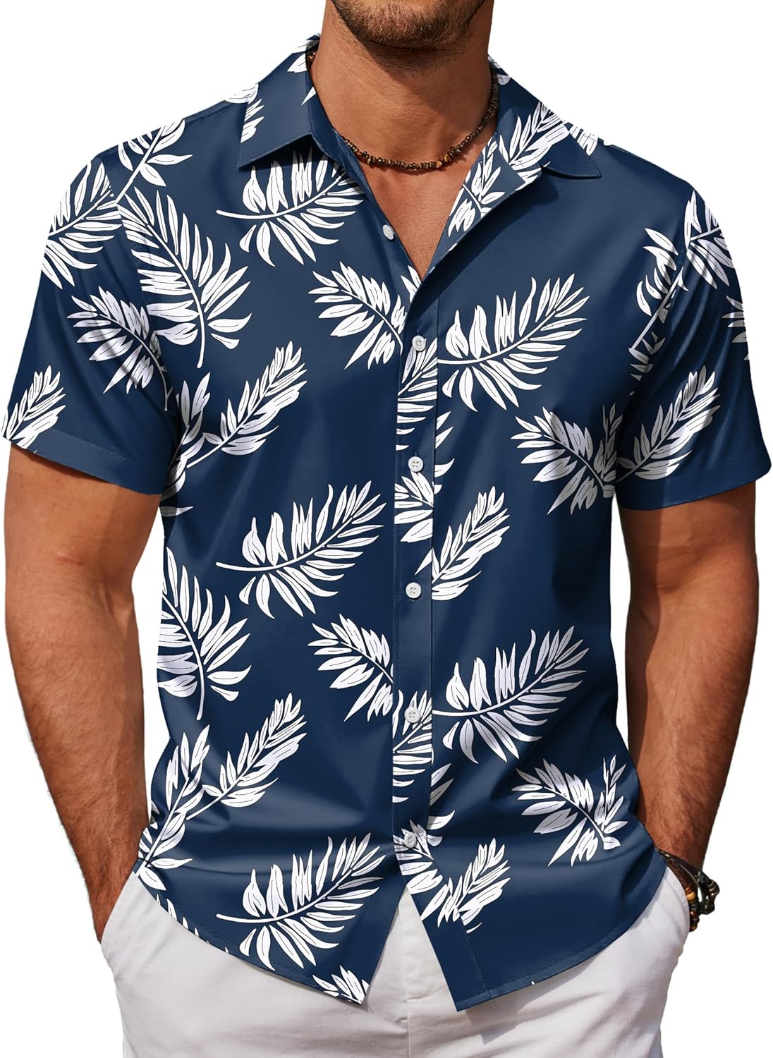 COOFANDY Mens Hawaiian Shirts Short Sleeve Button Down Aloha Shirt Casual Beach Clothes