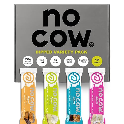 Miniatura 7 de No Cow Barras altas en proteínas 071oz más proteína vegana a base de plantas aptas para ceto bajas en azúcar bajas en carbohidratos bajas en
