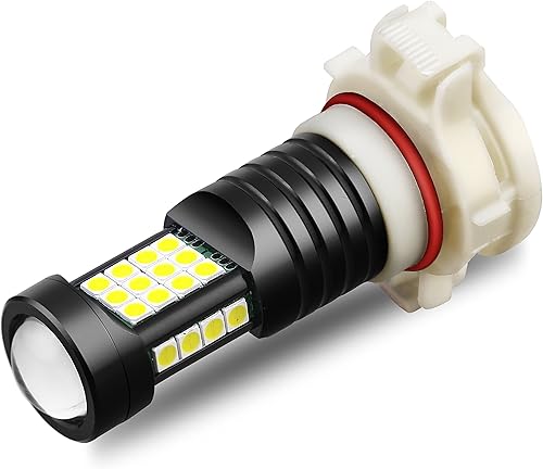 Miniatura 6 de Alla Lighting Bombillas LED antiniebla de 2000 lúmenes 5202 5201 PS19W o DRL (luces de circulación diurna), 6000 K xenón blanco 3030 36-SMD