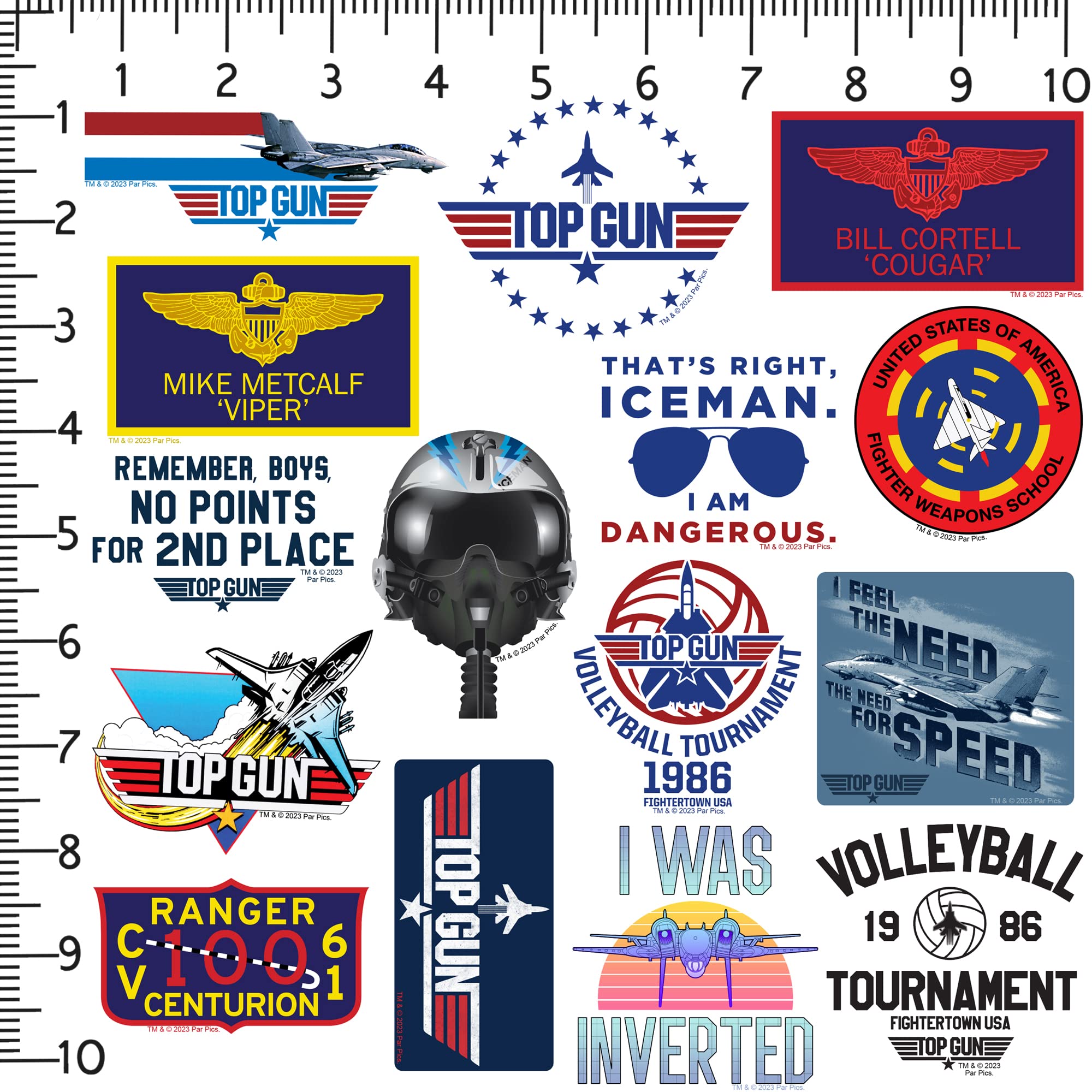 Amazon.com: Top Gun Vinyl Large Deluxe Stickers Variety Pack