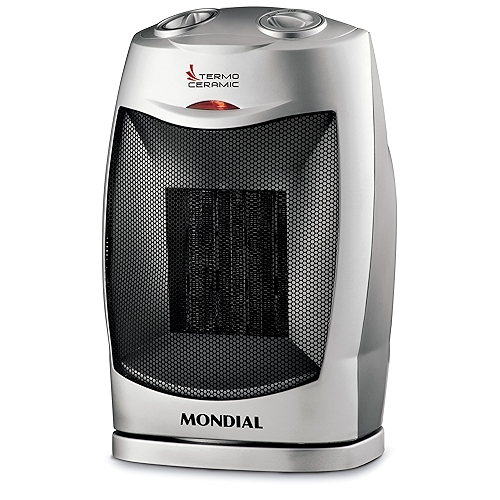 Aquecedor Termo Ceramic, Mondial, Preto/Prata, 1500W, 110V - A-05