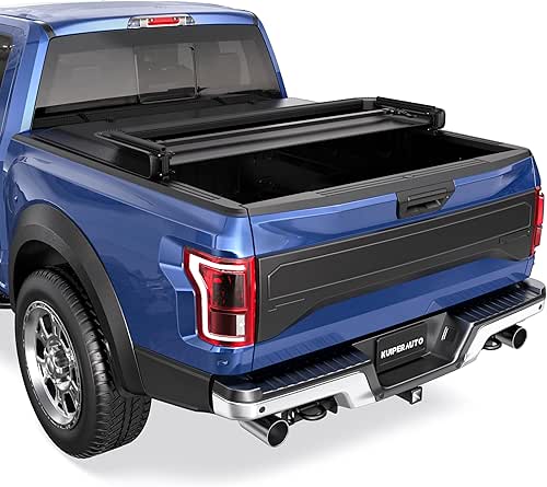 Tri 3-Fold 5.5FT Soft Folding Truck Tonneau Cover Compatible with