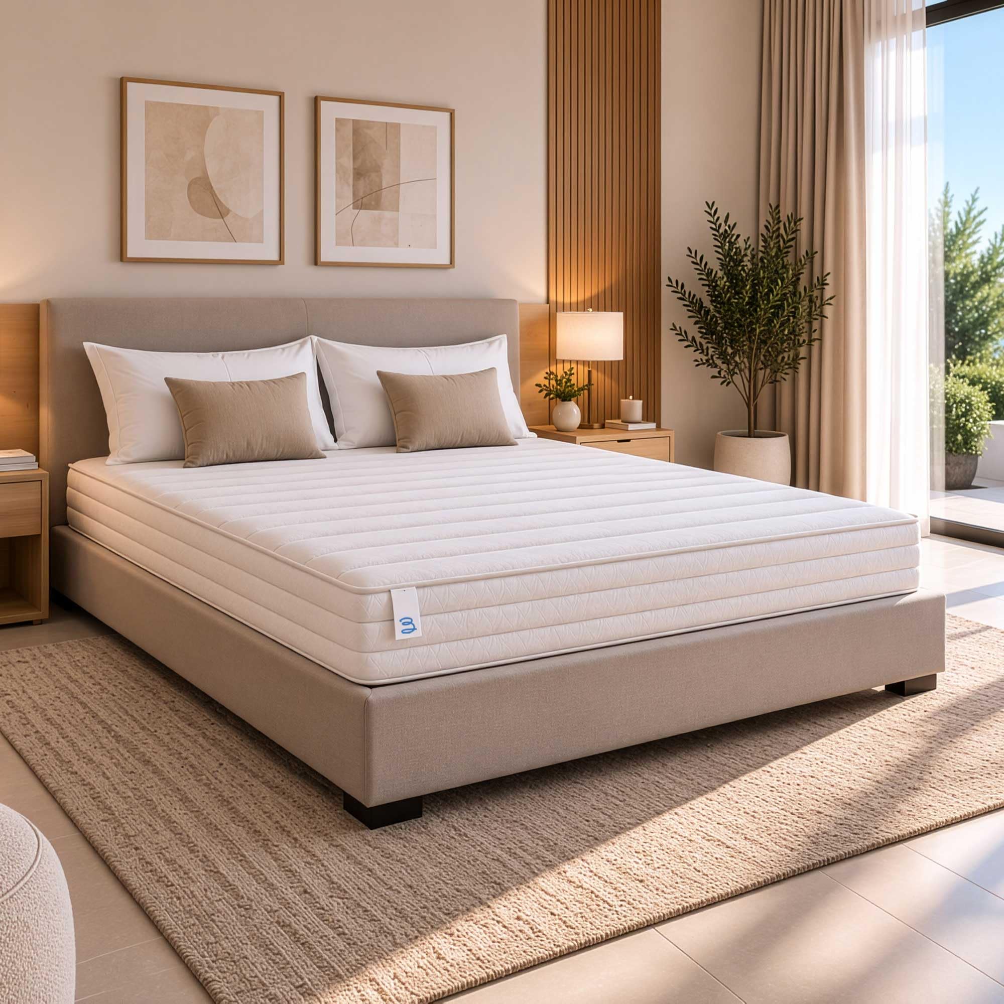 Baldiflex Vulpix H24 Materasso Ignifugo in Poliuretano ad Alta Densità, H 24 cm, 160 x 190 cm, Rigidità Alta, per Hotel e Strutture Ricettive