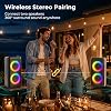Altavoz Bluetooth con 2 Micrófonos Inalámbricos, Altavoz para Fiesta Grande de 30W para Adultos y Niños Karaoke con Luces, Batería Grande Portátil de 6000mAh Soporta TWS/AUX/USB/TF para Fiestas en Casa Regalo 7