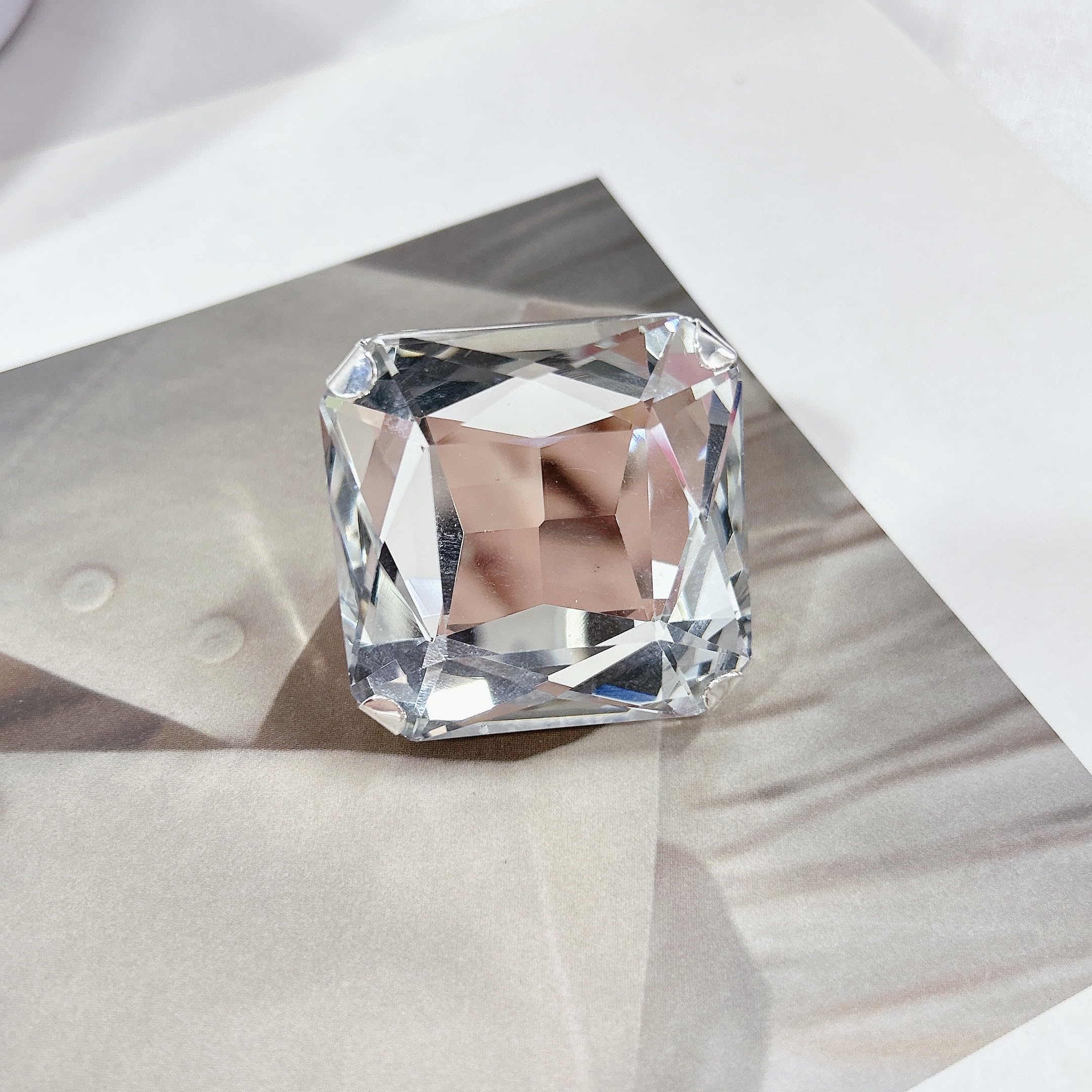 Anillo grande cuadrado de diamantes de imitación exagerado para mujer, de lujo, vintage, grueso, geométrico, grande, piedra de cristal, nudillos, anillo abierto ajustable, anillos de boda, novias, 2
