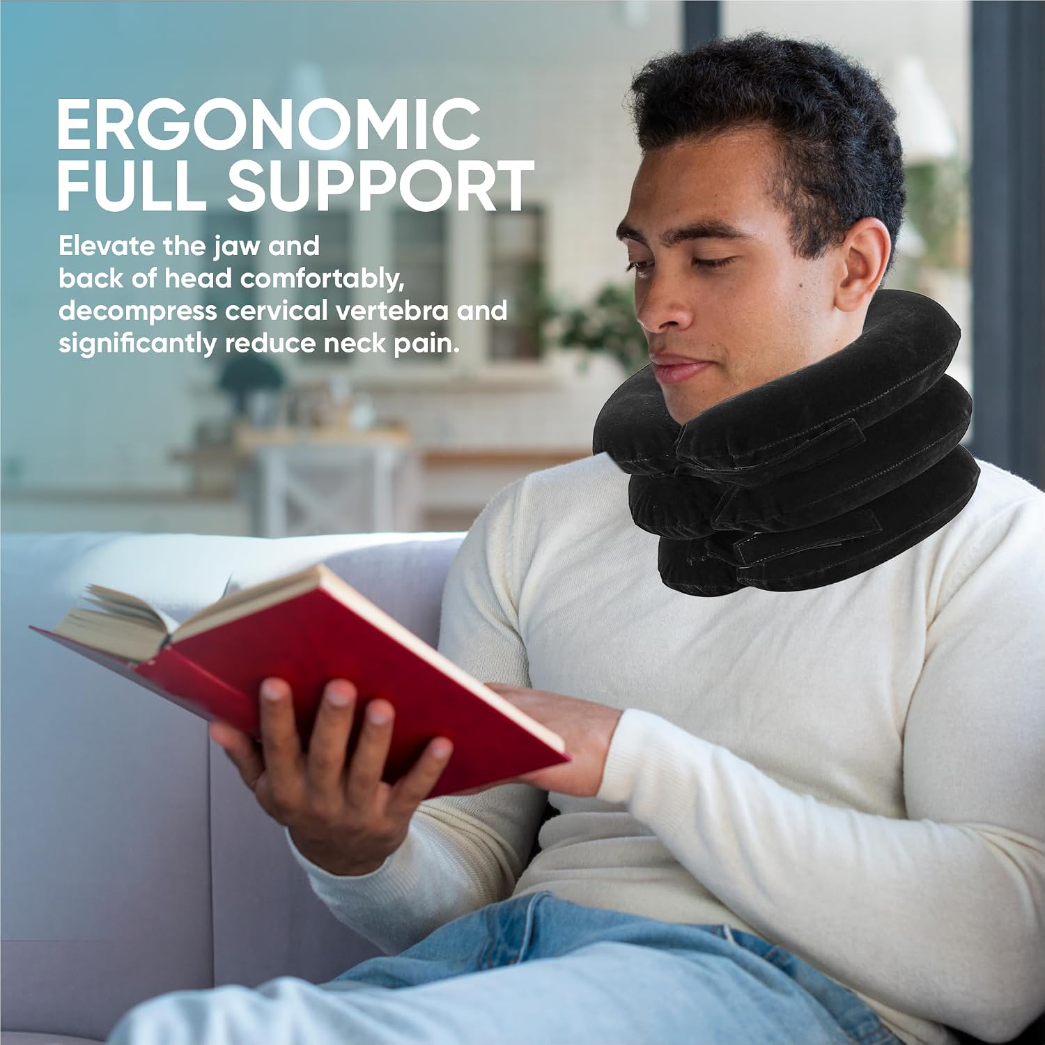 Neck Traction Device - Cervical Spine Stretcher, Neck Pain Relief, Adjustable Neck Traction, Home Medical, Portable Neck Traction, Neck Stretcher Cervical Traction, Neck Tension Reliever