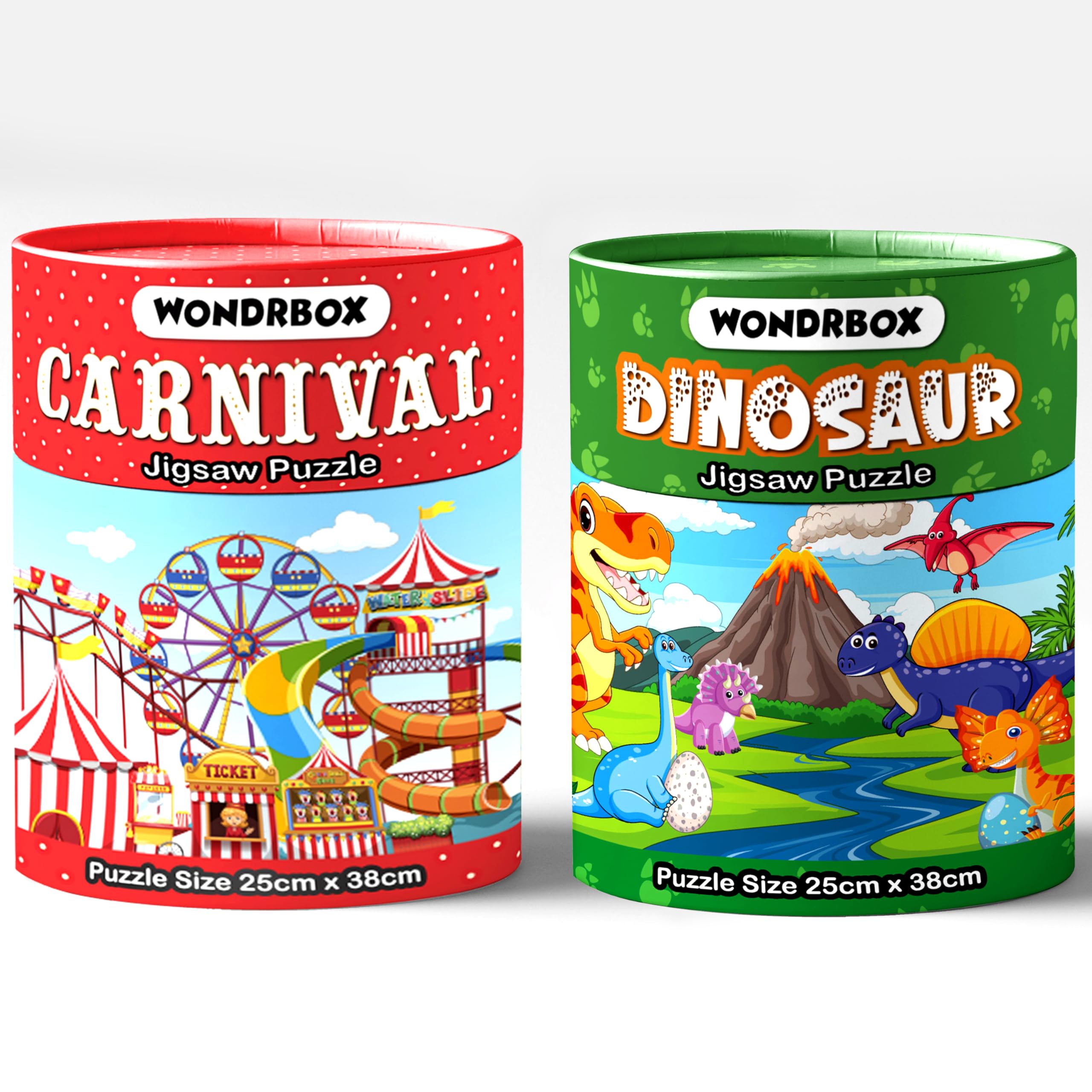WONDRBOX Jigsaw Puzzle Educational and Learning Toy Gift for Kids Years Boys and Girls | 60 Pieces | Size 15X10 Inches (Dino + Carnival) (B08KGHX742) Amazon Price History, Amazon Price Tracker