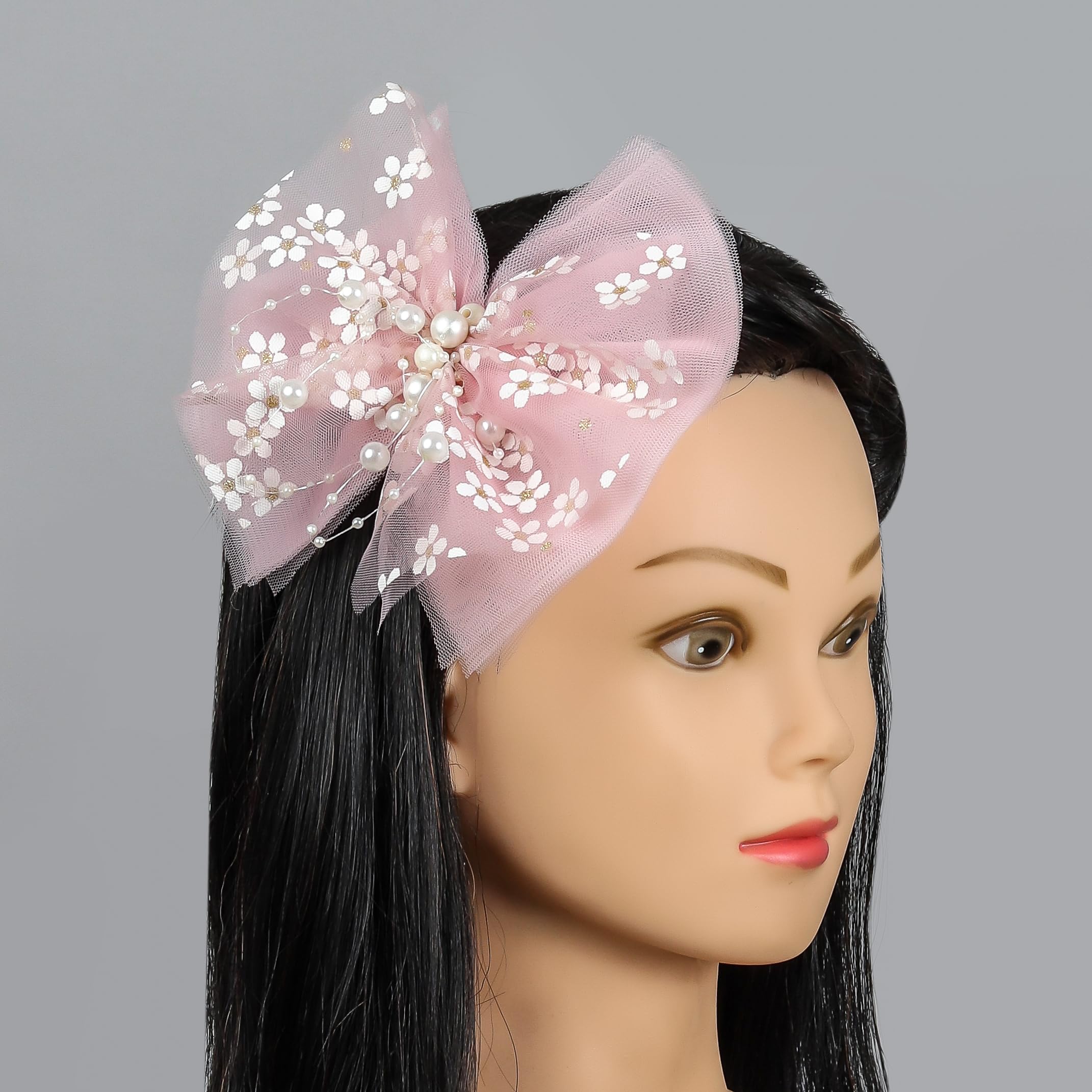PEAR BEAR Pearl Embellished Ditsy Flowers Bowie Hair Fascinator for Women and Girls (B0CFF3Z6CR) Amazon Price History, Amazon Price Tracker