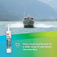 Vista 5 de Sellador de silicón blanco 3M, tipo marítimo, Blanco, 1