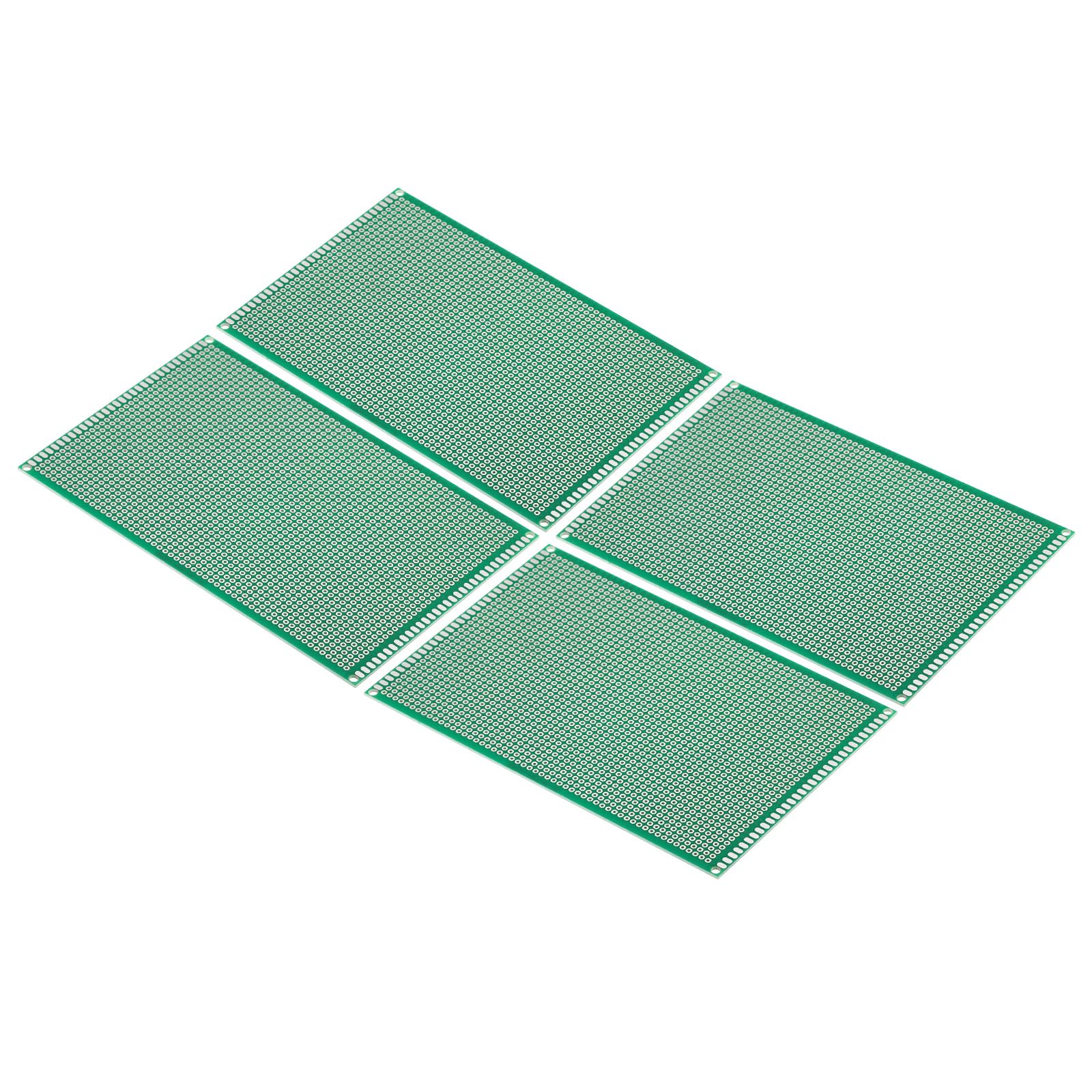 PATIKIL 5.9" x 3.9" PCB Board Circuit, 4 Pcs Prototype Perfboard Solder Boards for DIY Soldering and Electronic Project Circuit Boards Solderable Breadboard, Green