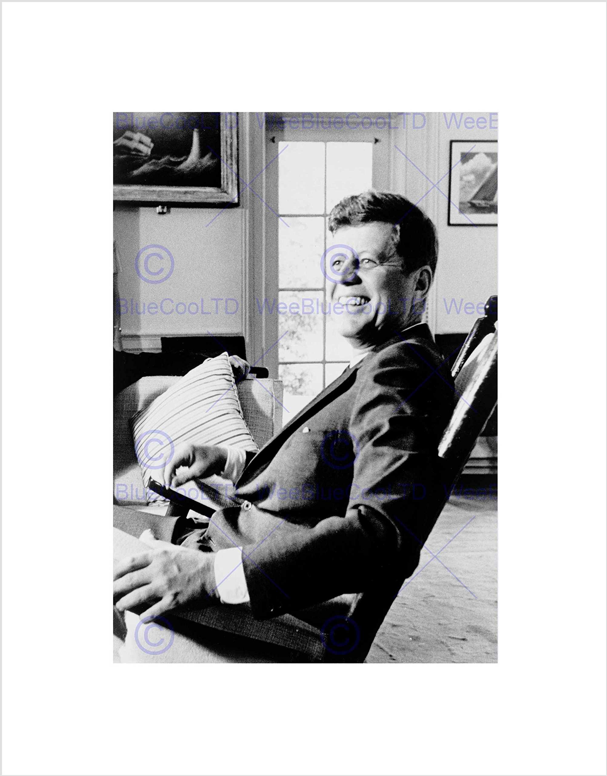 Wee Blue Coo Photo President John F Kennedy JFK Vintage Wall Art Print